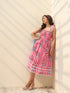 Floral Printed Pure Cotton A-Line Midi Dress